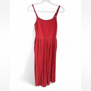Old Navy Red Midi Dress (Has Pockets!)
